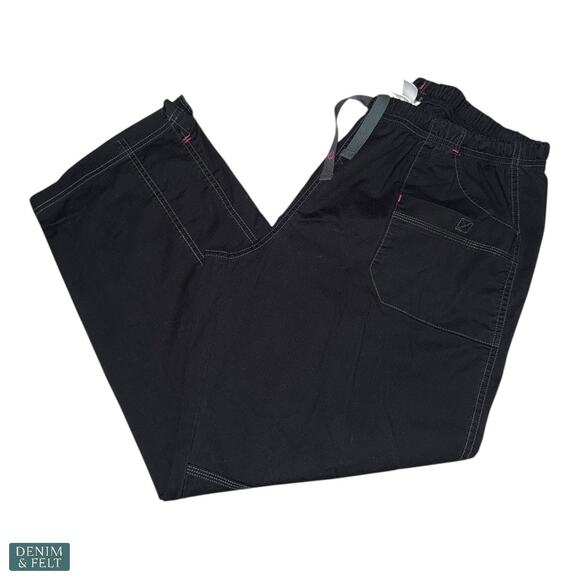 WonderWink WonderFlex Black Boot Cut Scrub Pants XLP Stretch Pockets Workwear - Picture 2 of 6